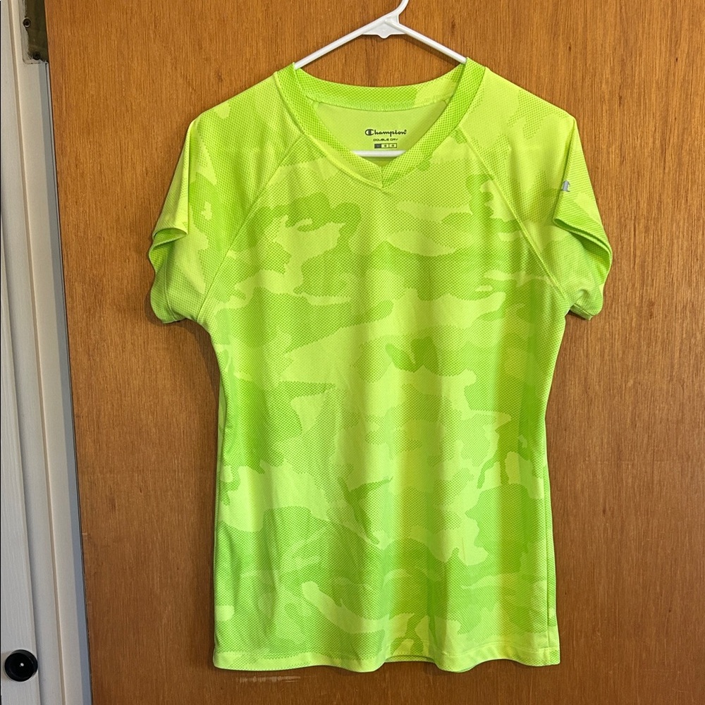 Champion Neon Green/Yellow Camo Tee
